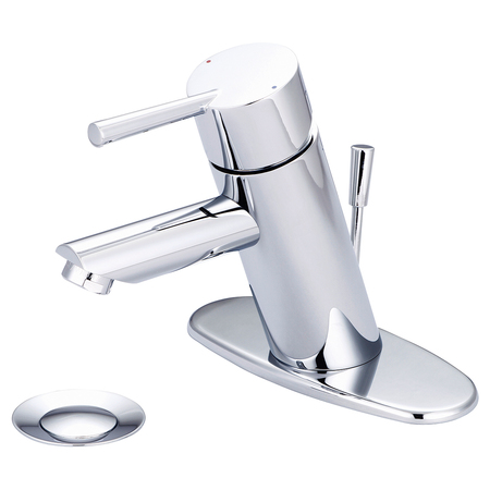 OLYMPIA FAUCETS Single Handle Bathroom Faucet, Compression Hose, Centerset, Chrome, Weight: 3.1 L-6050-WD